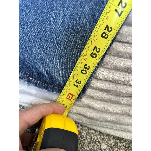 Womens Agolde Kelly Blue Denim High-rise Straight Leg jeans, size 30 Button Fly - Picture 4 of 16